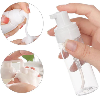 30 Pcs Plastic Foam Pump Bottles - 30ml/50ml/60ml/100ml Empty Face Cleaner & Cosmetic Dispensers, Refillable Soap & Hand Sanitizer Bottles
