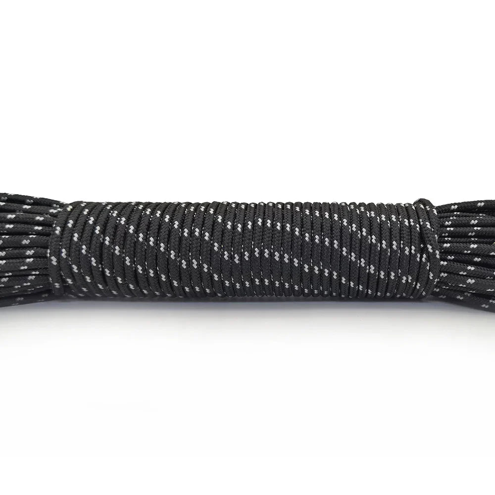 100FT 3mm Paracord Rope – Heavy Duty Parachute Cord for Hiking, Camping, Survival & DIY Bracelets
