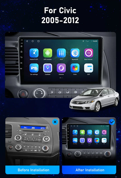 Srnubi 2DIN Car Radio Android 12 – Universal 7"/9" CarPlay Multimedia Player for Nissan, Honda, Toyota, Lada, Volkswagen, Hyundai