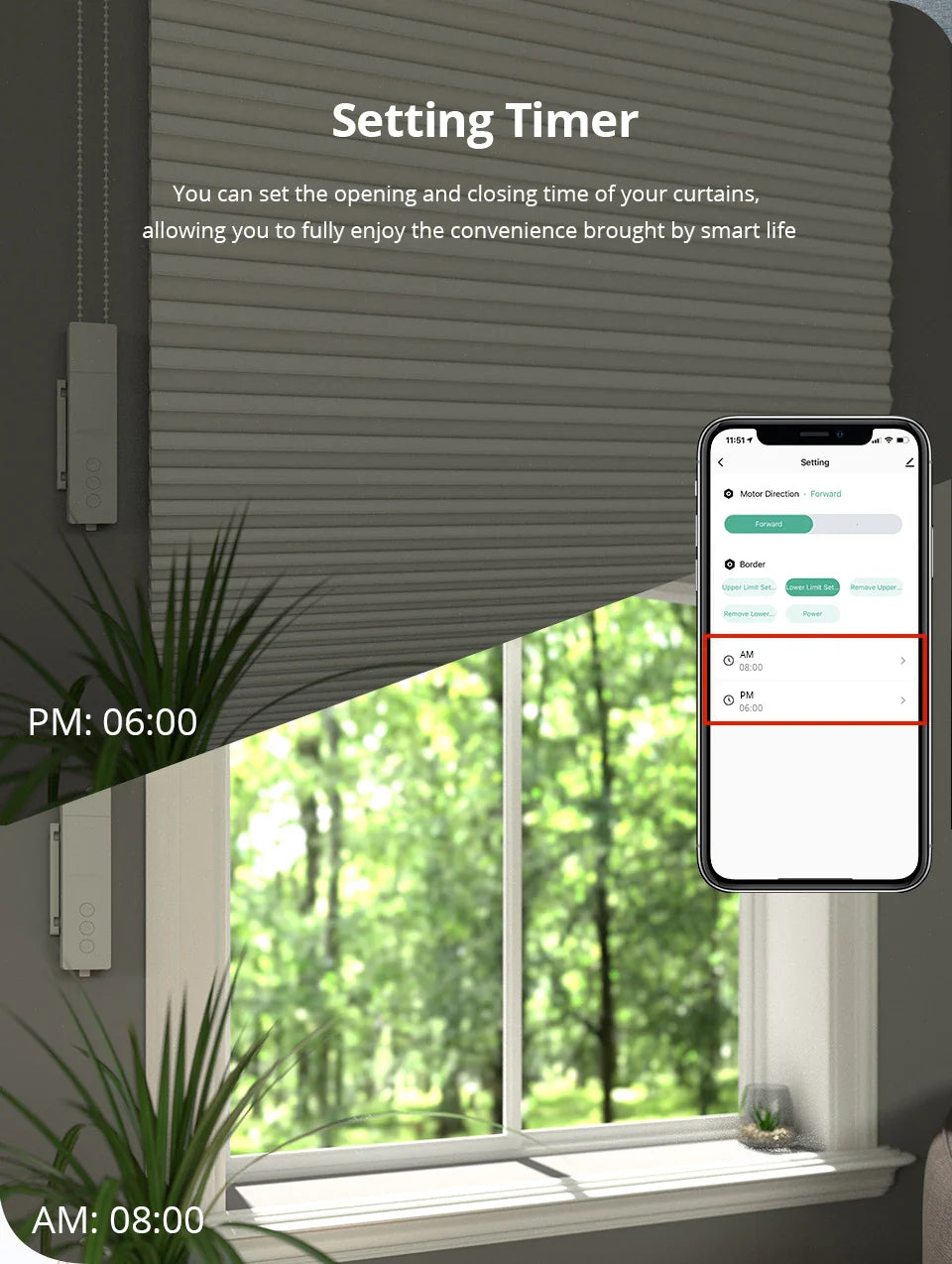 Zemismart Zigbee Smart Roller Shade Driver – Battery-Powered Electric Blinds Motor, Compatible with Tuya, Alexa, Google Home & Yandex Voice