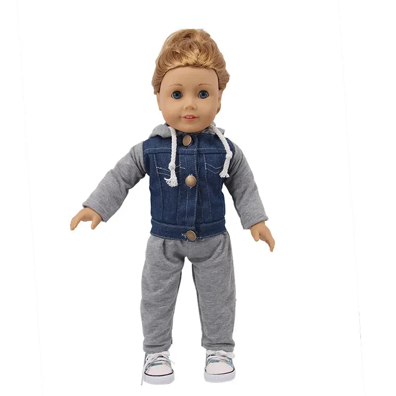 18-Inch American Doll Clothes Set — 43CM Reborn Baby Doll Outfit for Nenuco, Our Generation Dolls, DIY Toys Gift for Girls