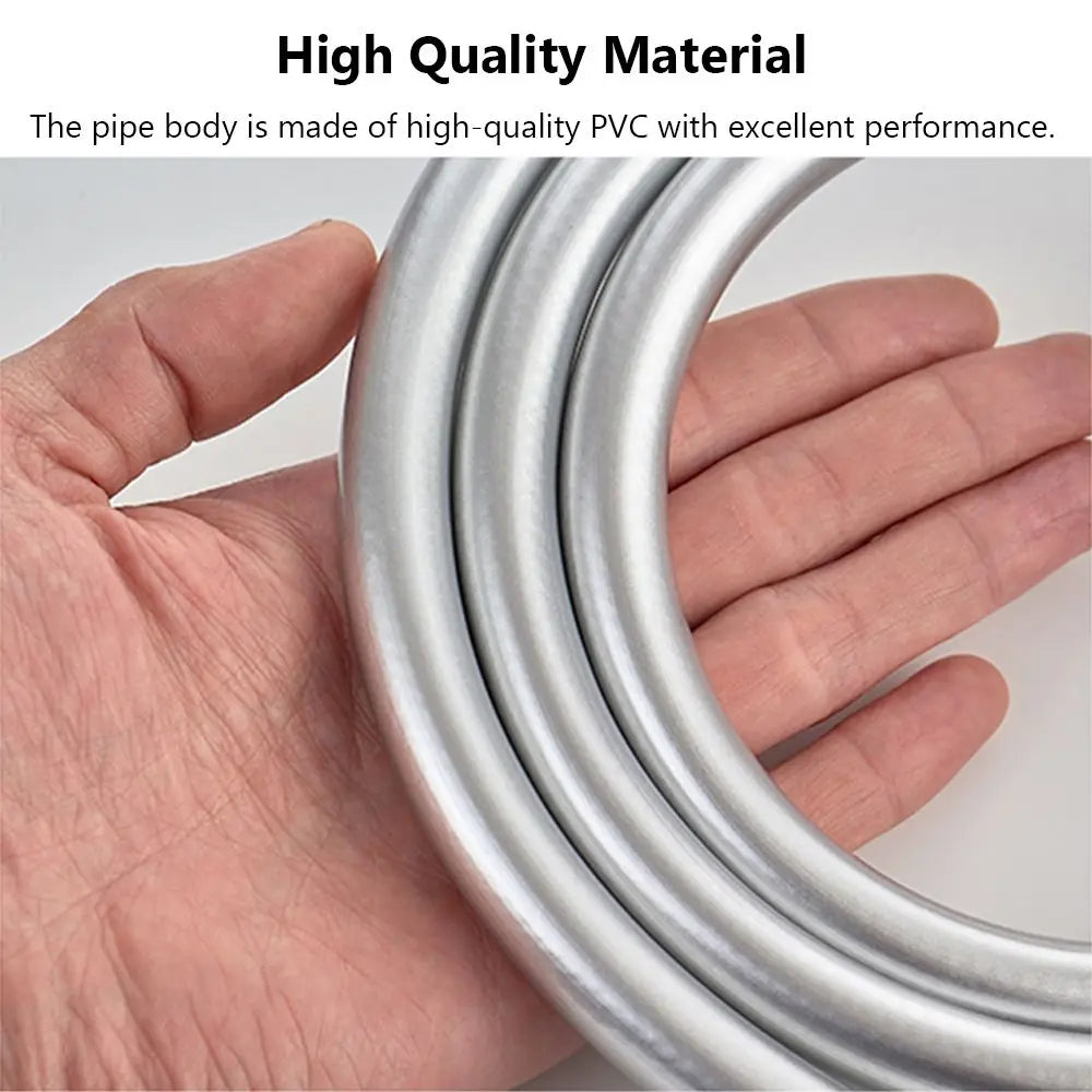 1/1.5/2M PVC Handheld Shower Hose — Flexible, Anti-Kink, Explosion-Proof Bathroom Faucet Extension Tube