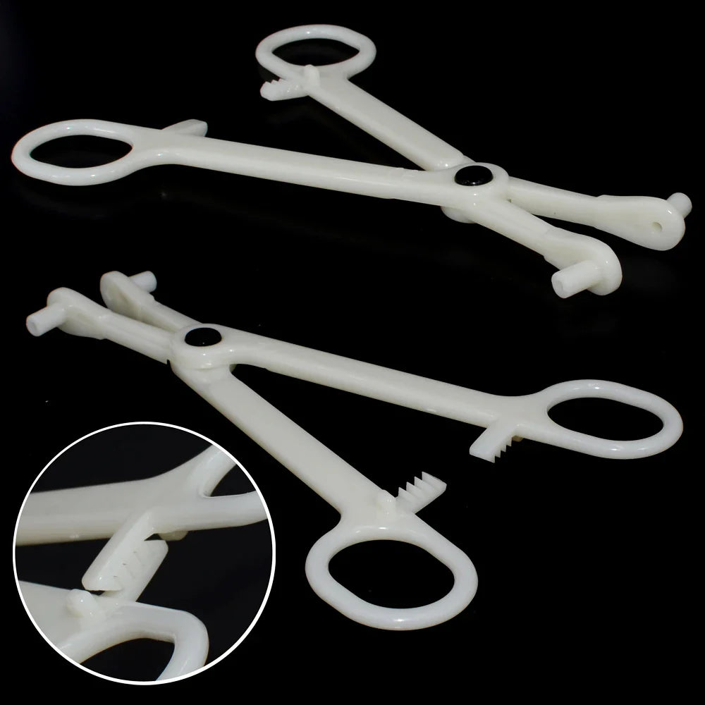 Acrylic Body Piercing Forceps Clamp – EO Gas Sterilized Tool for Ear, Lip, Navel, Nose & Septum Piercings