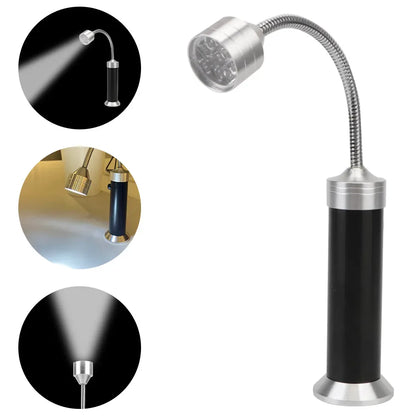 360° Adjustable Soft Tube BBQ Grill Light with 9 LED Flashlight - Outdoor Super-Bright Lamp with Magnetic Base, 1pc