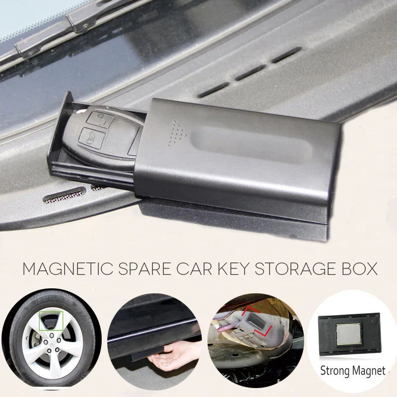 Magnetic Key Safe Box – Hidden Storage for Car Keys & Valuables (Outdoor, Home, Office, Truck, Caravan)