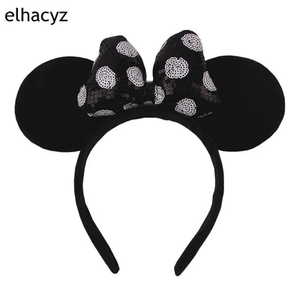 Big Classic Polka Dot Bow Minnie Mouse Ears Headband – Festival & Party Hairband for Women & Girls, Disney Trip Accessories