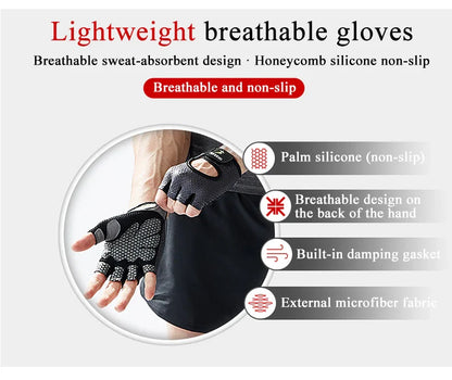 Gym Fitness Gloves – Half Finger Weight Lifting & Training Gloves for Men & Women, Workout Hand Protection