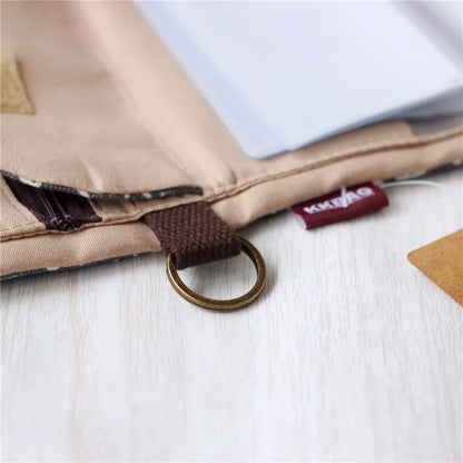 Handmade Three-Fold Fabric Wallet — Short Zipper Purse for Women & Men, Multi-Function Card & Key Holder for Teens