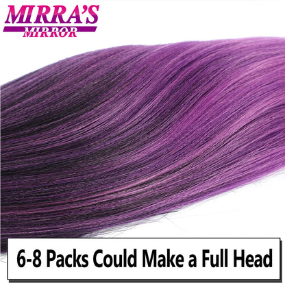 26-Inch Pre-Stretched Braiding Hair Extensions – Synthetic Afro Crochet Braids for DIY, Jumbo Braid in Purple, Pink, Peach & Red