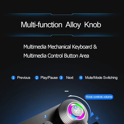AULA F2088 Mechanical Gaming Keyboard – 104 Keys, Anti-Ghosting, Brown/Blue Switch, Wired RGB Backlit for PC & Laptop
