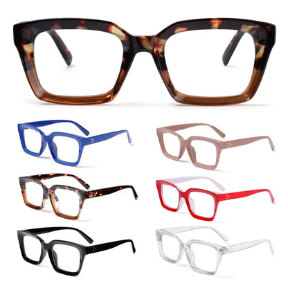 Fashion Oversized Square Reading Glasses for Men & Women – Large Frame Presbyopia Eyewear, Diopter +1.0 to +3.0