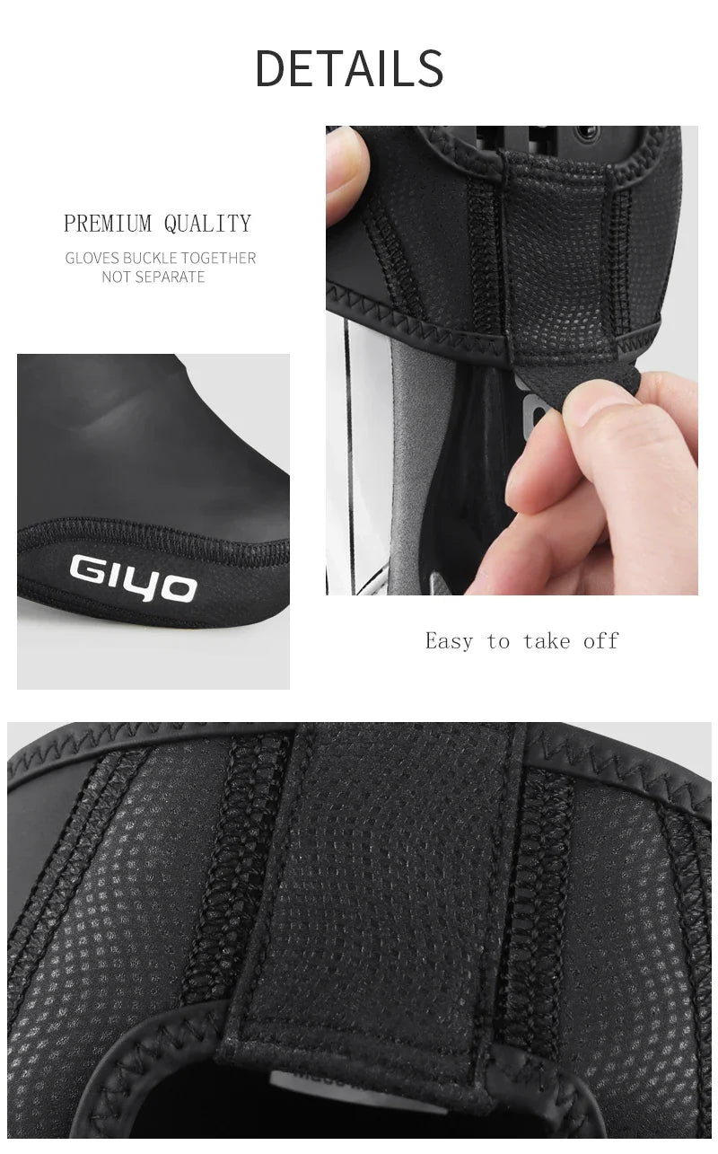 GIYO Winter Bicycle Toe Covers – Rainproof & Windproof Bike Shoe Covers for MTB & Road Cycling, Men & Women Booties