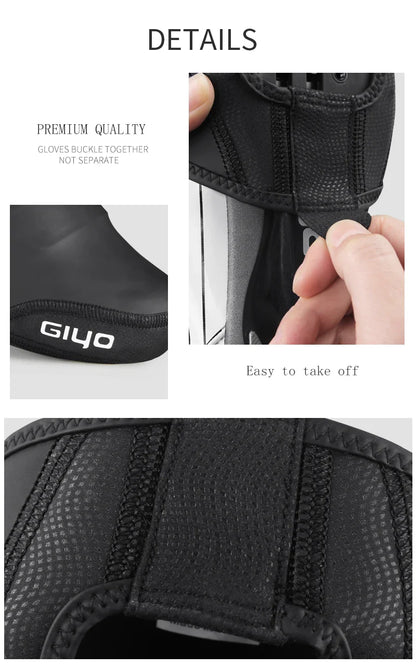GIYO Winter Bicycle Toe Covers – Rainproof & Windproof Bike Shoe Covers for MTB & Road Cycling, Men & Women Booties