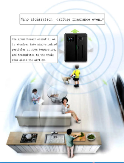 160ML Wall-Mounted Aroma Diffuser - Scent Machine with Fan for Hotel Lobby & Large Area Fragrance