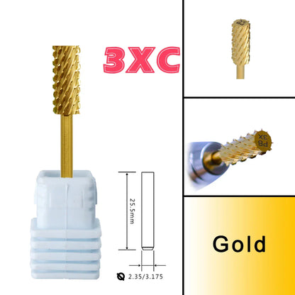 RolinStar 5.35 Small Barrel Silver Tungsten Steel Carbide Nail Drill Bits – Milling Cutter German Accessories