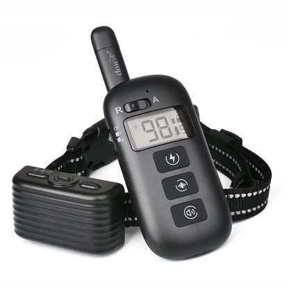 2-in-1 Remote Dog Training & Anti-Bark Collar Rechargeable Waterproof Electric Dog Behavior Control System 600M Range