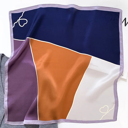 New 2024 Pashmina Scarf – 100% Mulberry Silk Small Shawl, Summer Beach Poncho, Women’s Hijab, Bandana & Kerchief 53x53cm
