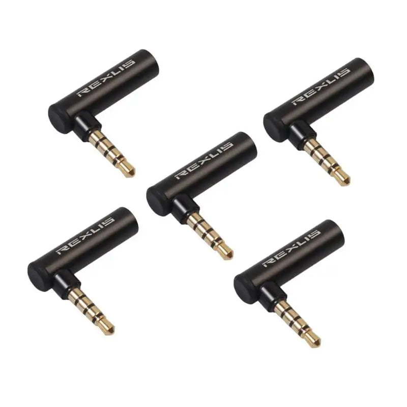 3.5mm Male to Female Right Angle Audio Adapter – 90° Headphone Mic Jack for Android, iPhone, PC & Laptop
