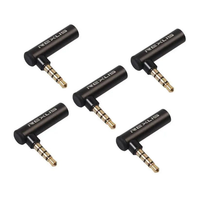 3.5mm Male to Female Right Angle Audio Adapter – 90° Headphone Mic Jack for Android, iPhone, PC & Laptop