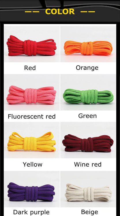 Classic Round Shoelaces – High-Quality Multi-Color Sport & Casual Shoe Laces for Men & Women
