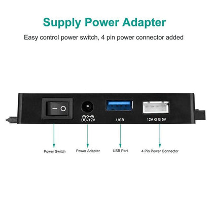 USB 3.0 to SATA IDE Adapter Cable – 3-in-1 Converter for 3.5/2.5 inch HDD/SSD, CD/DVD ROM, CD-RW