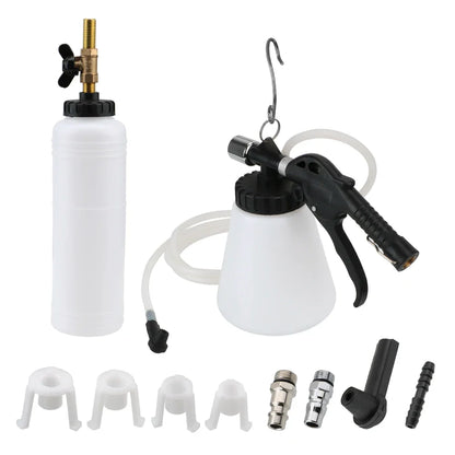 1L/0.75L Car Brake Bleeder Kit – Hydraulic Fluid Pump with Tubes for Oil Change, Purge, and Repair on Cars, Trucks & Motorcycles