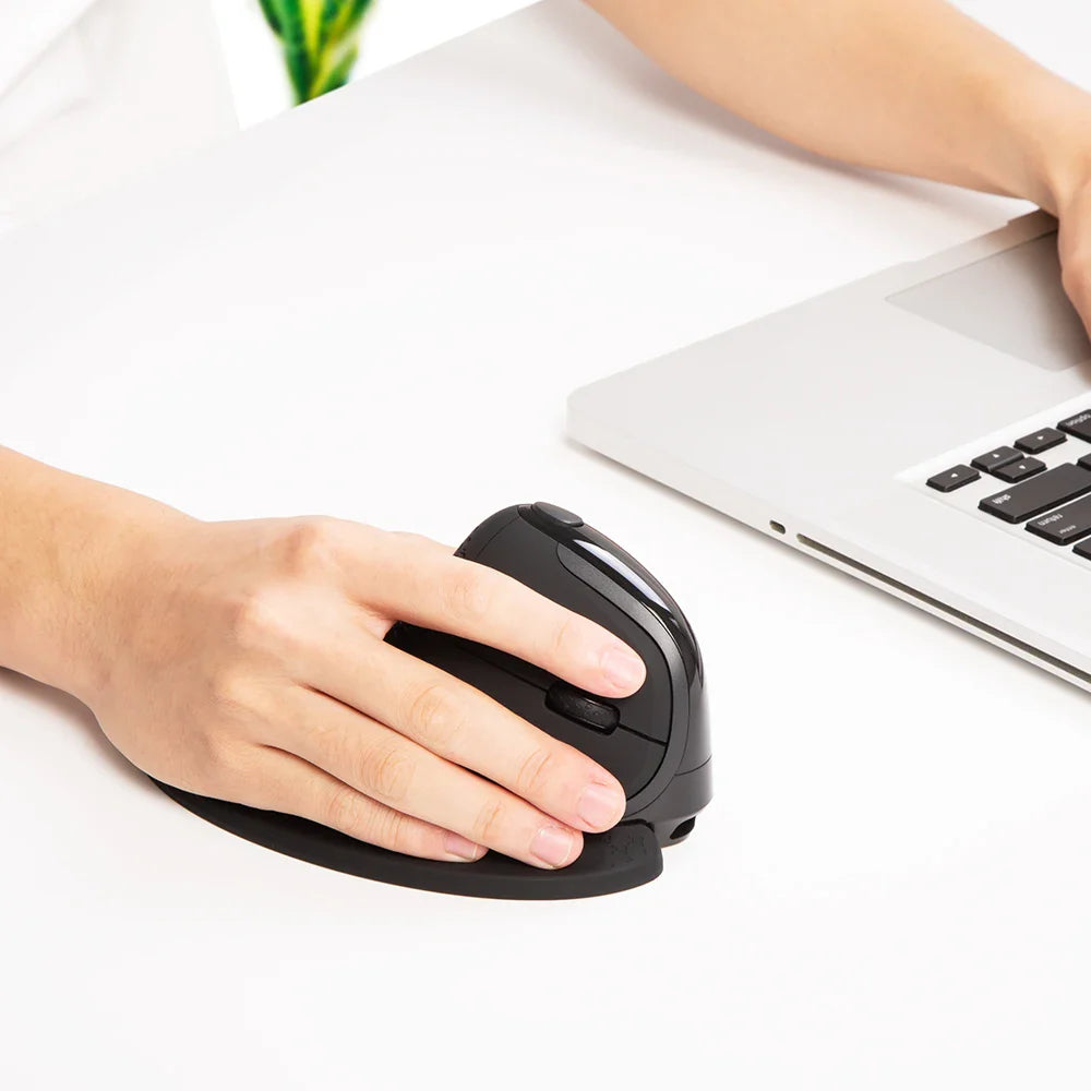 Delux M618XSD Seeker Ergonomic Vertical Mouse – OLED Screen, 4000DPI, Rechargeable 1000mA, Removable Back Cover