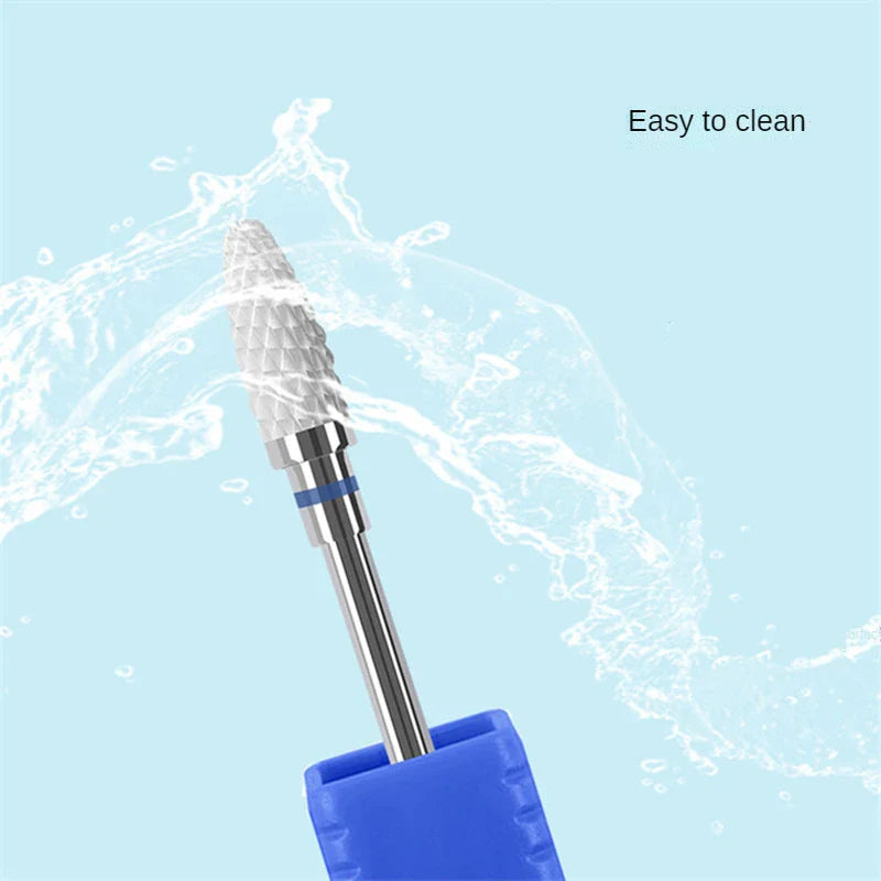 5Pcs Ceramic Milling Cutter Set - Electric Nail Drill Bits for Manicure, Gel Varnish Removal & Nail Care Tools
