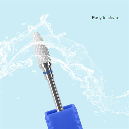 5Pcs Ceramic Milling Cutter Set - Electric Nail Drill Bits for Manicure, Gel Varnish Removal & Nail Care Tools