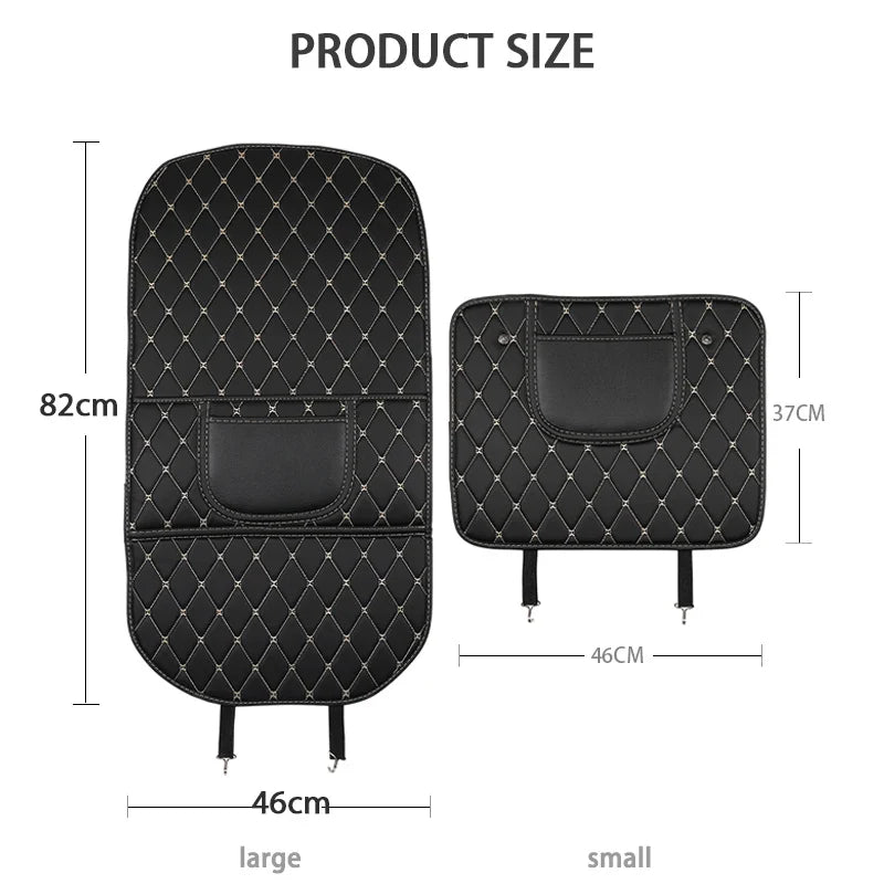 PU Leather Car Seat Back Protector – Anti-Kick Pad for Kids, Child Kick & Dirt Protection, Auto Accessories