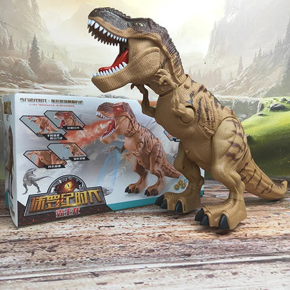 Large Electric Walking Dinosaur Toy – Spray, Lay Eggs, Light, and Sound Features | Mechanical Dinosaur Robot Model for Kids