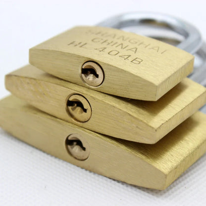 Same Key Copper Padlock – Wolf Head Brass Lock for Doors & Small Locks (20mm-40mm) with 3 Keys, Rust-Resistant