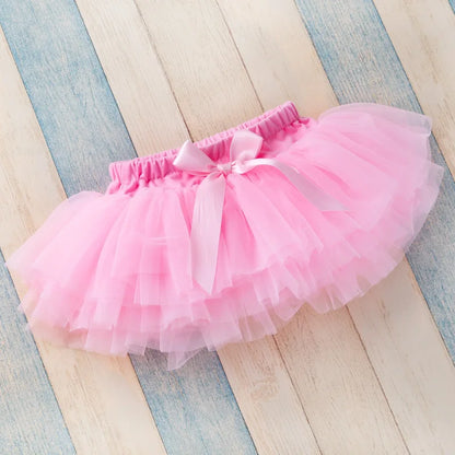 Baby Girl Tutu Skirt - Fluffy Multi-Layer Princess Pantskirt for Parties