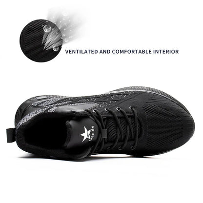 Steel Toe Work Boots – Lightweight Indestructible Safety Shoes for Men & Women, Anti-Puncture Work Sneakers