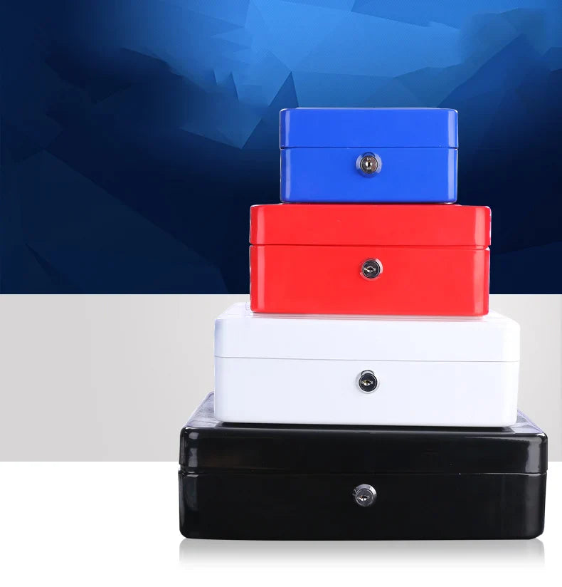 2025 Stainless Steel Petty Cash Money Box with Key Lock – Small Lockable Safe for Home Security & Decoration