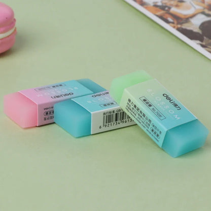 Soft Flexible Cube Colored Pencil Erasers (P82F) – Cute Durable Rubber Erasers for School Kids, Art & Writing Use