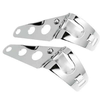 Universal Motorcycle Headlight Mount Bracket – Adjustable Fork Clamp Holder for Chopper & Motor Forks 27-48mm