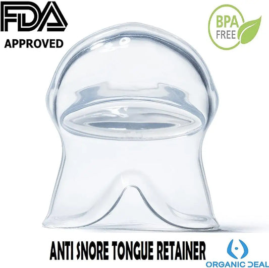 Anti-Snoring Silicone Mouthpiece – Tongue Retainer Device for Snore & Sleep Apnea Relief