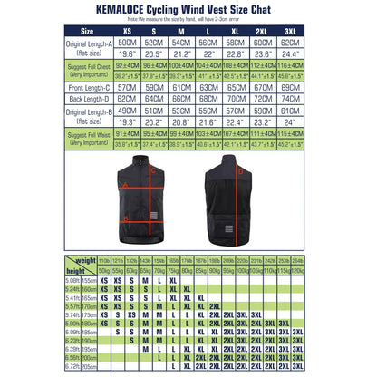 KEMALOCE 2023 Cycling Vest - Navy Blue Windproof Sleeveless Bicycle Gilet, Lightweight MTB Sports Wind Vest for Men