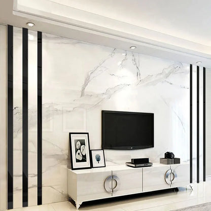 20pcs Simple Lines Acrylic 3D Wall Stickers - DIY Home Decor for Living and Dining Room, Mirror Strips, Ceiling, Waist Line, Background Art