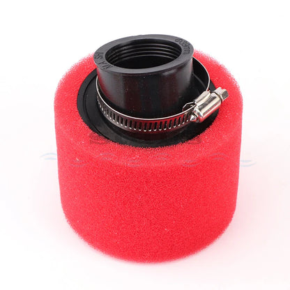 35–60mm Foam Air Filter – Red Elbow Neck Sponge Cleaner for Scooter, Dirt Bike, Motorcycle | Kayo BSE Compatible