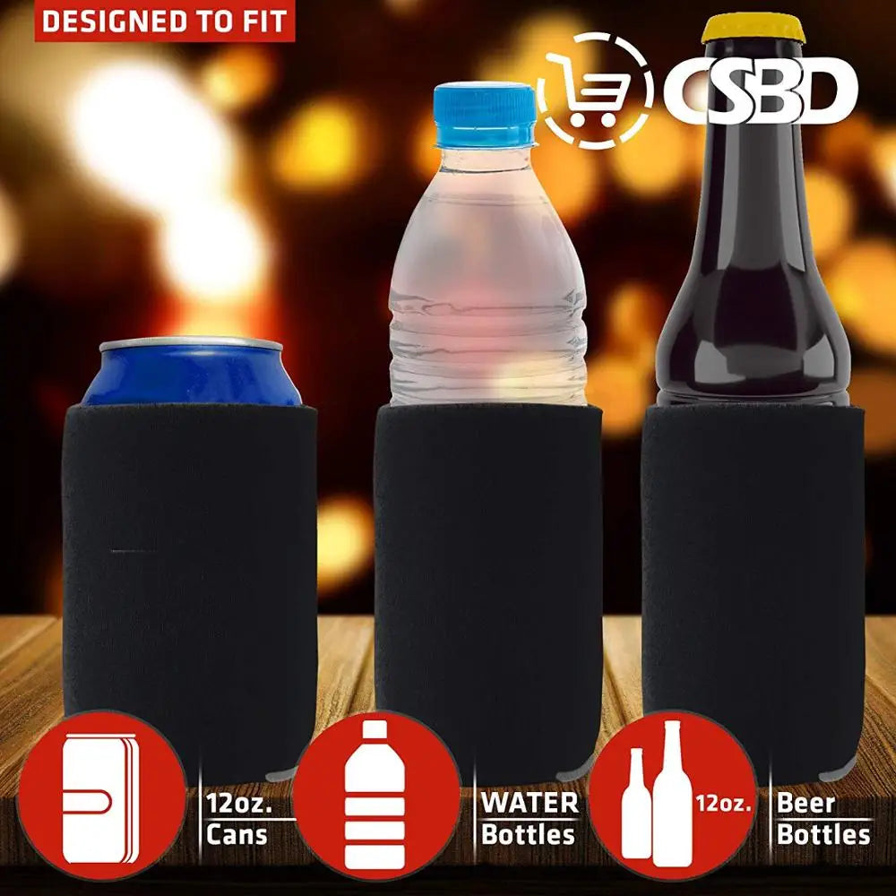 5pcs Neoprene Beer Sleeves – Portable Drink Cooler for Cans & Bottles, Perfect for Camping, Parties, Weddings & Birthdays