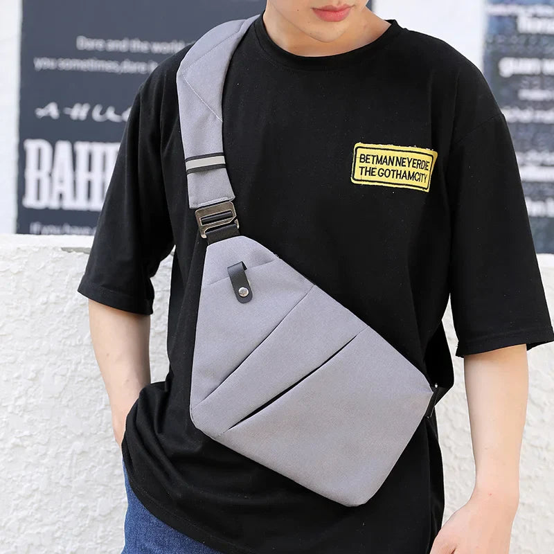 Ultra-Thin Anti-Theft Chest Bag for Men | Crossbody Sling Bag for Travel & Sports | Fengdong Mini Shoulder Bag