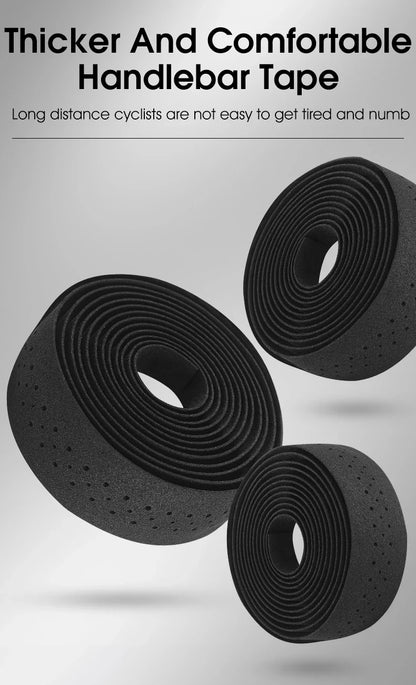 WEST BIKING EVA High Tenacity Handlebar Tape — Shock Absorbing Adhesive Bar Tape with Holes for Road Bikes