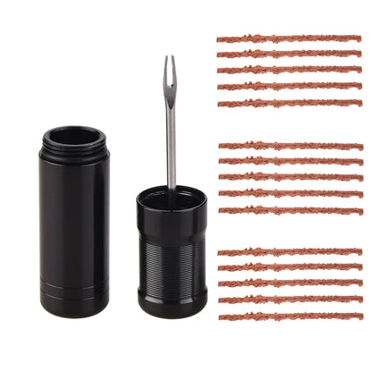 Bike Tubeless Tire Repair Kit — Slug Plug Stopper with Rubber Strips & Insertion Tool for MTB & Road Bikes