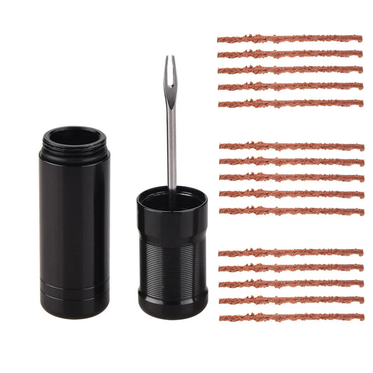 Bike Tubeless Tire Repair Kit — Slug Plug Stopper with Rubber Strips & Insertion Tool for MTB & Road Bikes