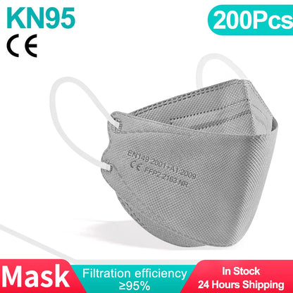 Colored FFP2 KN95 Face Masks – 4-Layer Protective Mascarillas, Certified N95/FFP2 Safety Mask