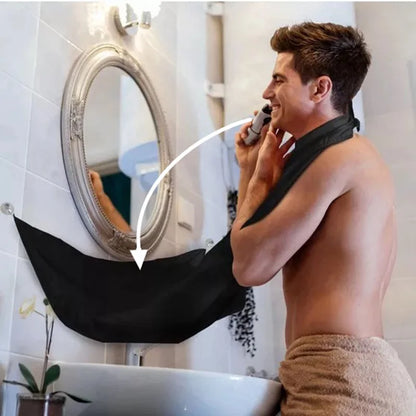Beard Catcher Cape - Shaving Apron and Adult Bib for Men - Perfect Hairdresser Gift for a Clean Shave