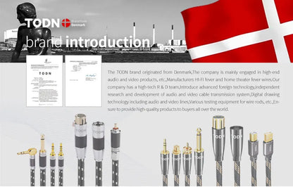 TODN 1 Pair RCA Audio Cable – 2 RCA to 2 RCA Interconnects, HIFI Stereo, Male to Male for Amplifier, DAC, TV, Car Audio
