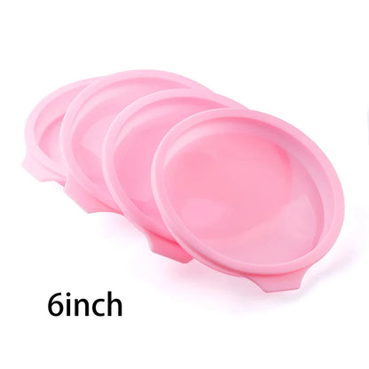 FAIS DU Silicone Cake Pan Set – 2-8pcs 4/6/8inch Round Molds for Rainbow Cake & Mousse Baking